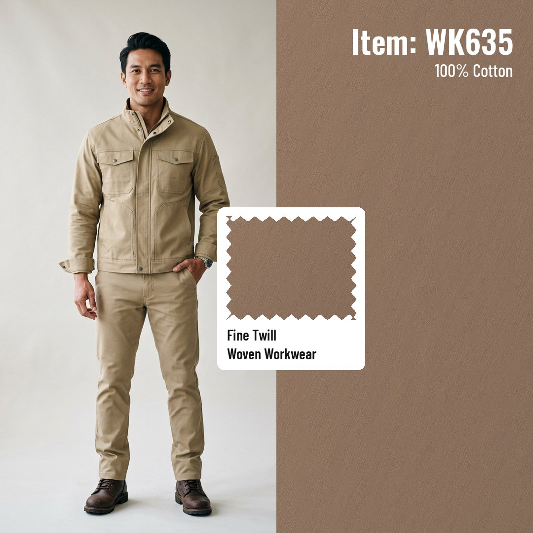 WK635 Woven Fabric Fine Twill 100% Cotton