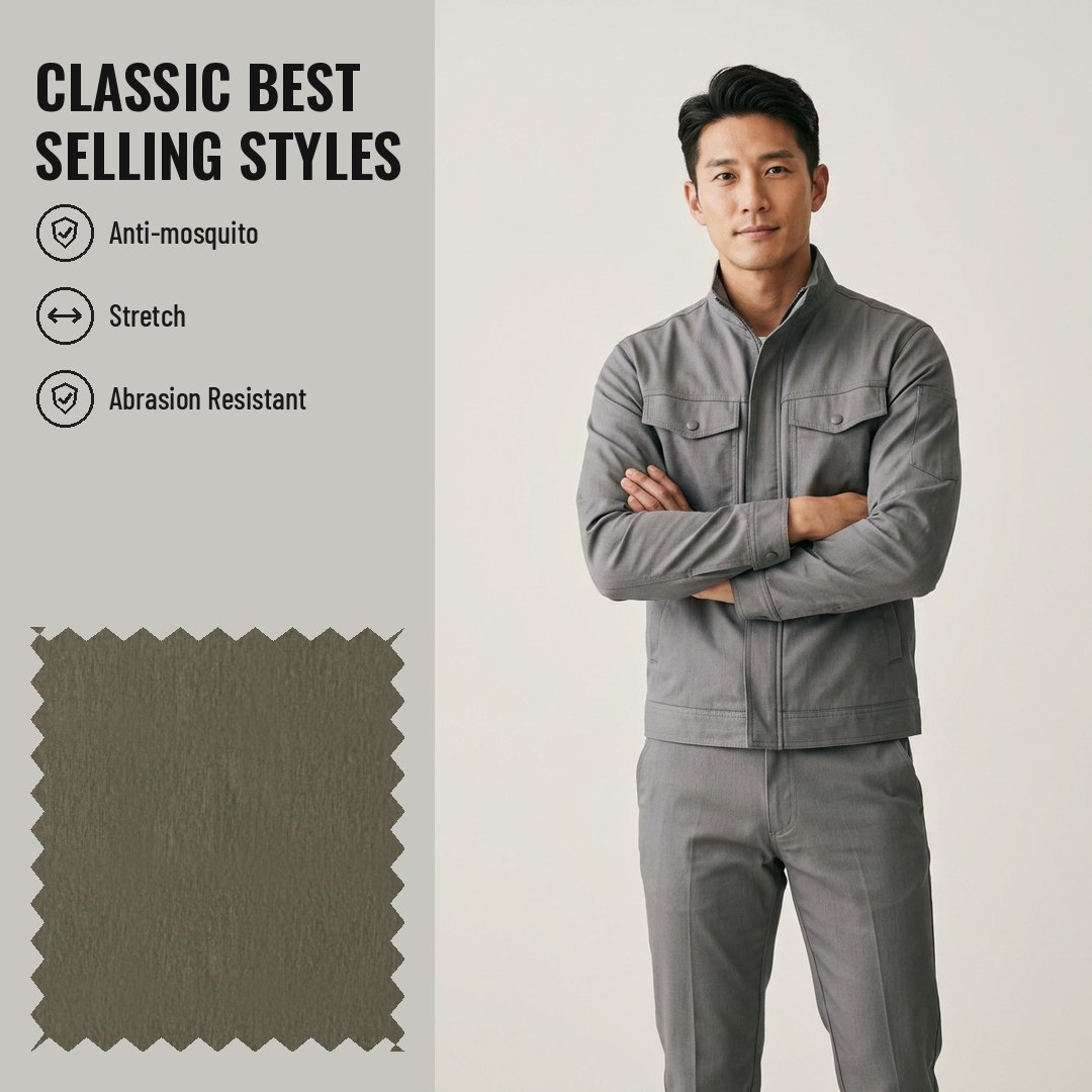 WK703 Anti-mosquito Stretch Woven Fabric 4-Way Stretch Nylon/Spandex - Ảnh 2