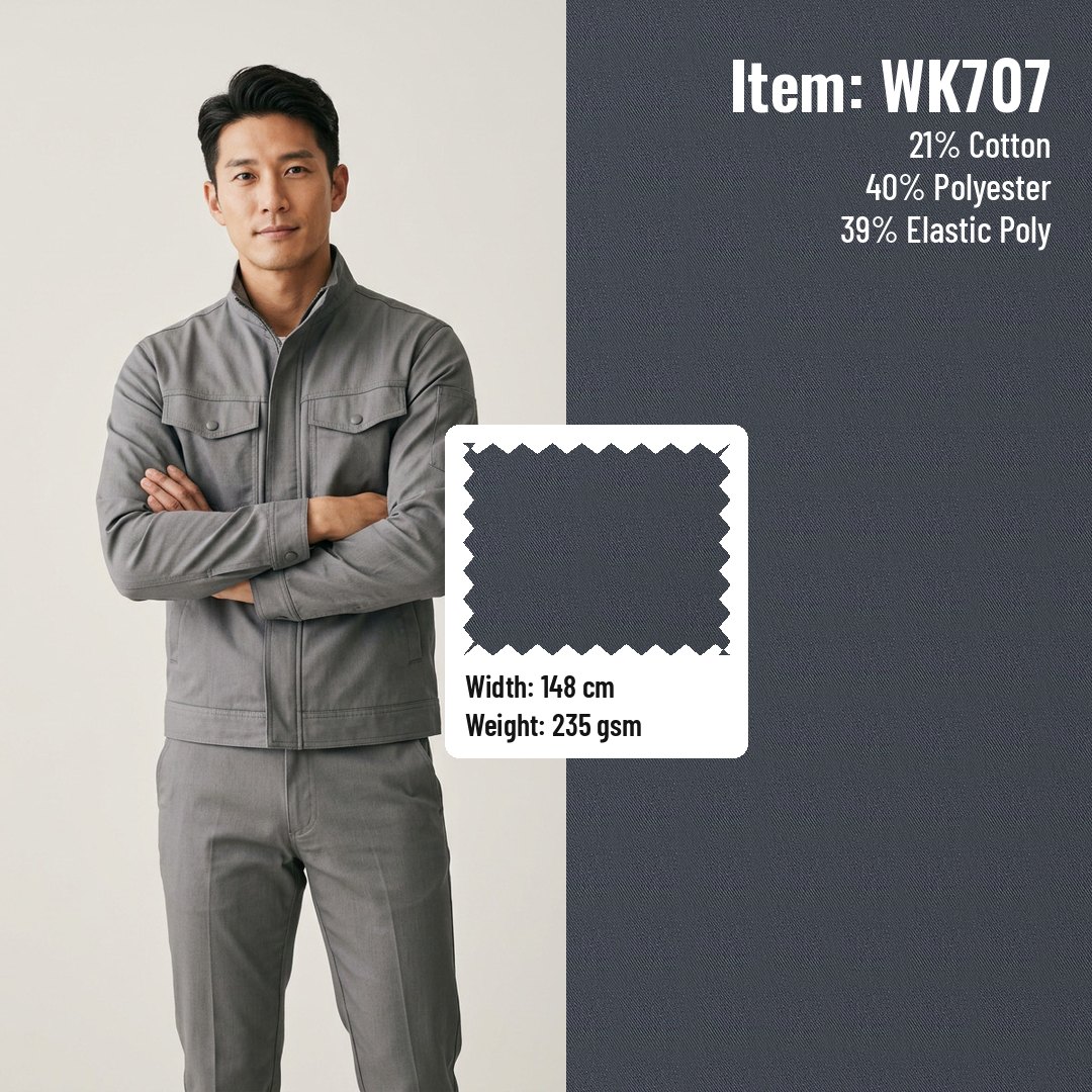 WK707 Stretch Woven Fabric Twill T/C 40/21