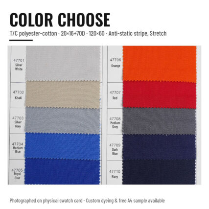Bảng màu vải 47 TC – thẻ màu 1 | Sơn Thiên Textile