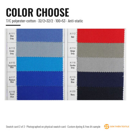 Bảng màu vải A TC – thẻ màu 2 | Sơn Thiên Textile