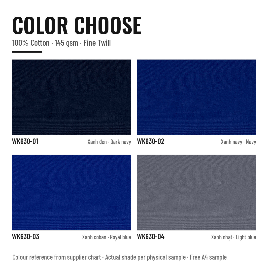 Bảng màu vải WK630 – thẻ màu 1 | Sơn Thiên Textile